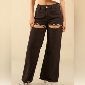 Embellished Heart Denim